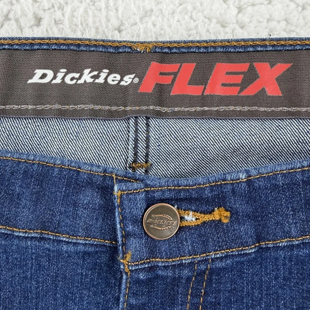 Dickies FLEX Jeans Mens 42x32 Blue Regular Fit Stretch Denim DD800RNB NWT